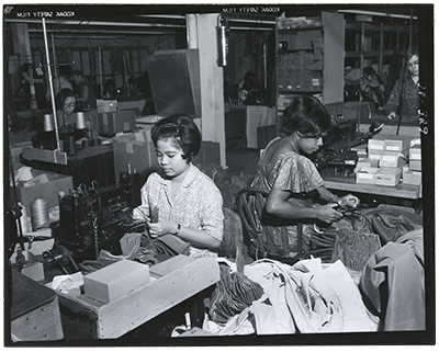 Travailleurs de l'usine de confection